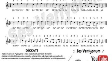 Fikrimin İnce Gülü Müzikali ve Notaları